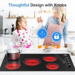 VBGK 36-Inch Electric Induction Cooktop with Timer