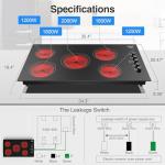 VBGK 36-Inch Electric Induction Cooktop with Timer