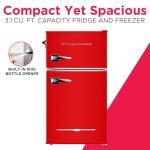 RCA Retro 2-Door Apartment Size Refrigerator - Red
