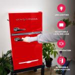 RCA Retro 2-Door Apartment Size Refrigerator - Red