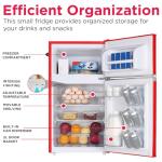 RCA Retro 2-Door Apartment Size Refrigerator - Red