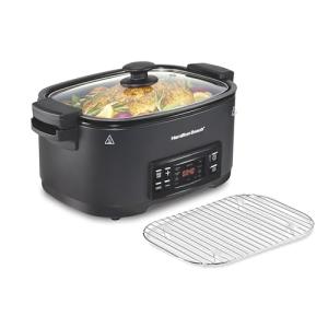 Hamilton Beach 9-in-1 Programmable Slow Cooker, Black