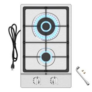 Nafewin 2 Burner Stainless Steel Propane Cooktop