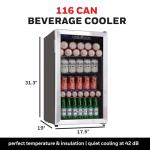 Honeywell 115 Can Beverage Cooler with Glass Door