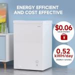 BANGSON 3.5 Cu.Ft. Chest Freezer with Basket