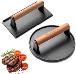 Bellemain Cast Iron Grill Press Set for Perfect Searing