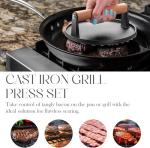 Bellemain Cast Iron Grill Press Set for Perfect Searing