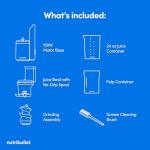 NutriBullet Slow Juicer, GrayClearBlackMulti-color, Model NBJ50300