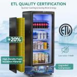 YITAHOME 6 Cu.Ft. Glass Door Beverage Refrigerator