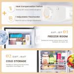 Manastin 3.5 Cu.Ft Mini Fridge with Freezer