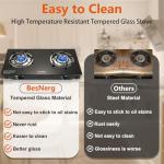 BesNerg Portable Two-Burner Propane Stove