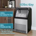 Erivess Commercial Ice Maker - 120 lbs Daily Output