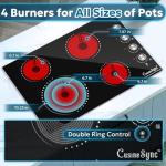 Cuisinesync 30" Electric Cooktop with 4 Burners