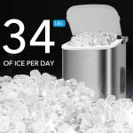 MAXEVE Portable Countertop Ice Maker - 34LBs/24H