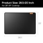 VIESEMBO Fireproof Stove Cover, 28.5×20 Inches Electric Stove Top Cover, Heat Resistant GlassTop Stove Cover Protector, Kitchen Flat Stove Top Covers for Electric Stove Black