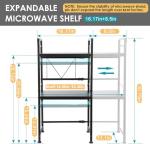 Expandable Microwave Oven Rack with Hooks