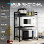 Expandable Microwave Oven Rack with Hooks