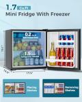 Feelfunn 1.7 Cu.Ft Mini Fridge with Freezer