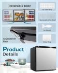 Feelfunn 1.7 Cu.Ft Mini Fridge with Freezer