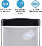 Newair 50 lb Portable Ice Maker - Stainless Steel