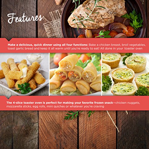 Applica 4-Slice Black Bezel Toaster Oven