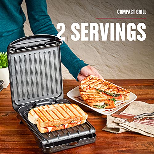 George Foreman GRS040B 760W Black Plate Grill