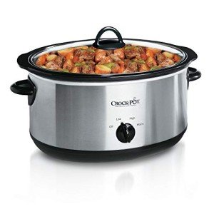 7-Qt Stainless Steel Oval Slow Cooker