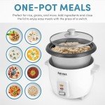 Aroma 6-Cup One Touch Rice Cooker, White