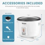 Aroma 6-Cup One Touch Rice Cooker, White