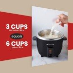 Elite Gourmet Electric Rice Cooker, 6 Cups Capacity