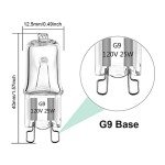 G9 Halogen 25W Light Bulbs for Whirlpool Microwaves