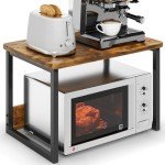 MARTY Rustic Brown Kitchen Organizer Cabinet Shelf