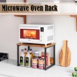 MARTY Rustic Brown Kitchen Organizer Cabinet Shelf