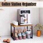 MARTY Rustic Brown Kitchen Organizer Cabinet Shelf