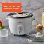 IMUSA 5-Cup Electric Nonstick Rice Cooker, White
