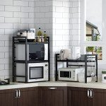 Expandable Microwave Oven Rack with Hooks