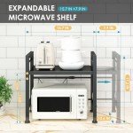 Expandable Microwave Oven Rack with Hooks