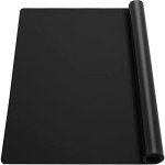 Large Heat Resistant Silicone Counter Mat, Black