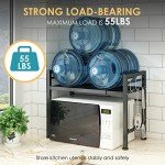 Expandable Microwave Oven Rack with Hooks