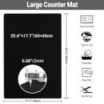 Large Heat Resistant Silicone Counter Mat, Black