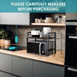 Expandable Microwave Oven Rack with Hooks