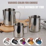 Stainless Steel Milk Frothing Pitcher Set