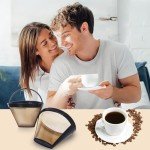 Reusable No.4 Coffee Filter Baskets - 2 Pack