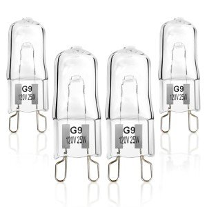 Halogen Light Bulb for Whirlpool Microwave, 4 Pack