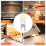 Halogen Light Bulb for Whirlpool Microwave, 4 Pack
