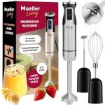 Mueller 8-Speed Immersion Hand Blender with Turbo Mode