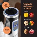 Mueller 8-Speed Immersion Hand Blender with Turbo Mode