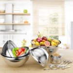 WEPSEN 5-Speed Hand Mixer with 5 Mixing Bowls