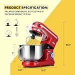 VIVOHOME 660W 6 Quart Tilt-Head Stand Mixer