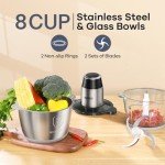 GANIZA Electric Food Processor with Meat Grinder